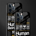 human being label phone cover for iphone 12 pro