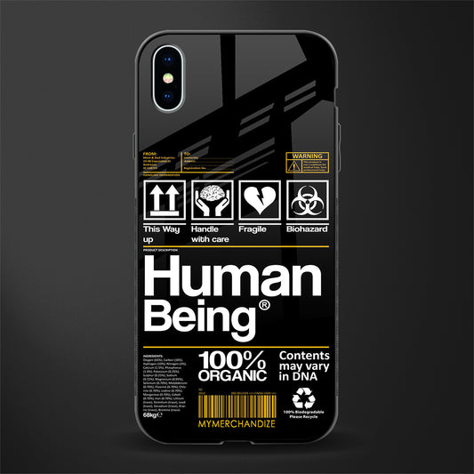 human being label phone cover for iphone xs max