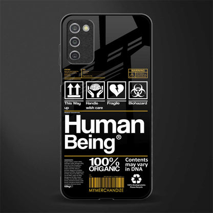 human being label phone cover for samsung galaxy a03s