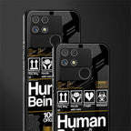 human being label back phone cover | glass case for realme narzo 50a