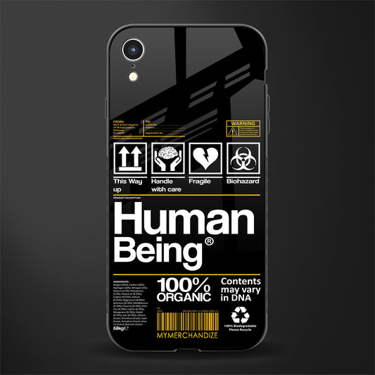 human being label phone cover for iphone xr