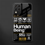 human being label back phone cover | glass case for samsung galaxy m33 5g