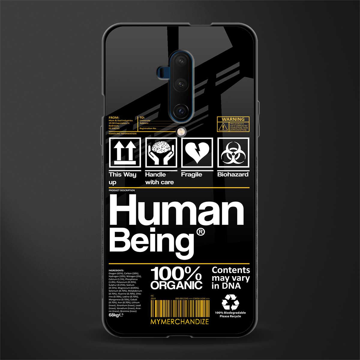 human being label phone cover for oneplus 7t pro