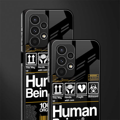 human being label back phone cover | glass case for samsung galaxy a13 4g