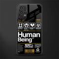 human being label back phone cover | glass case for samsung galaxy a13 4g