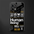 human being label back phone cover | glass case for oppo f21 pro 4g