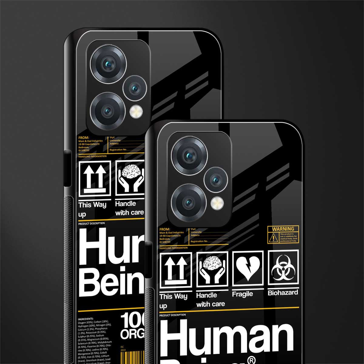 human being label back phone cover | glass case for oneplus nord ce 2 lite 5g