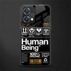 human being label back phone cover | glass case for oneplus nord ce 2 lite 5g