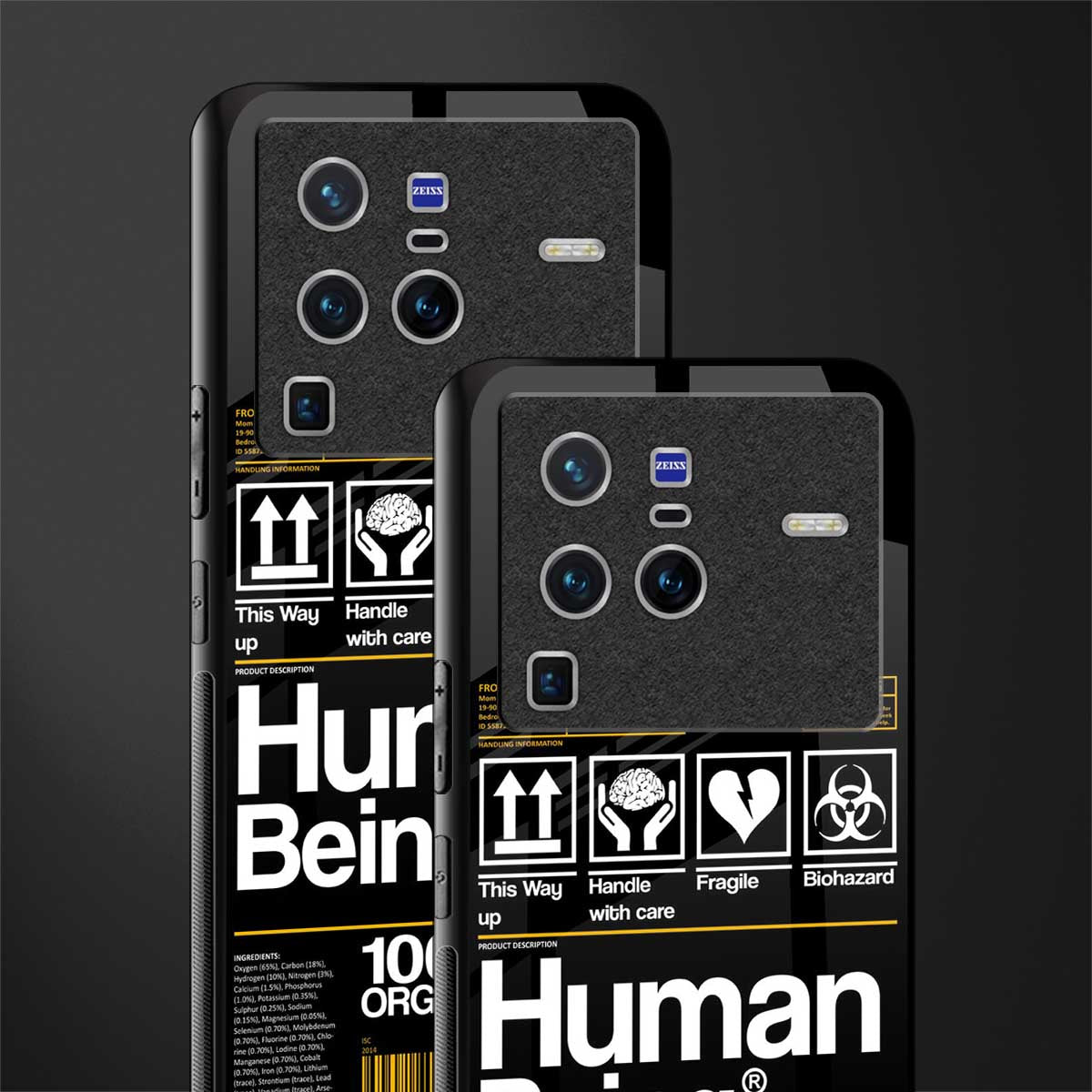 human being label phone cover for vivo x80 pro 5g