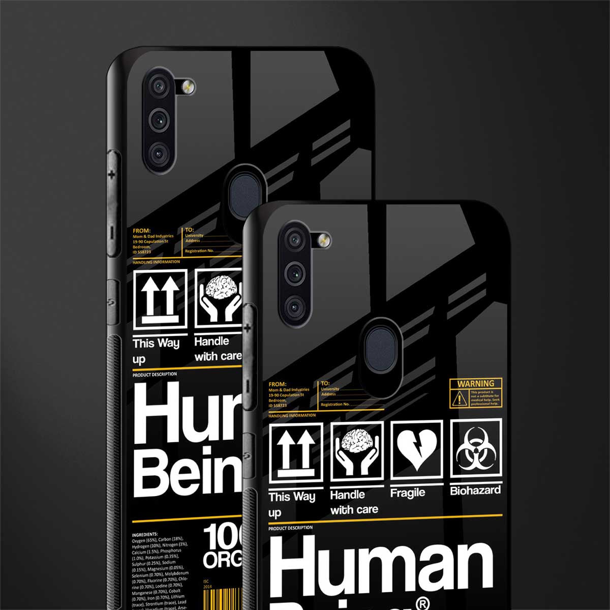 human being label phone cover for samsung galaxy m11