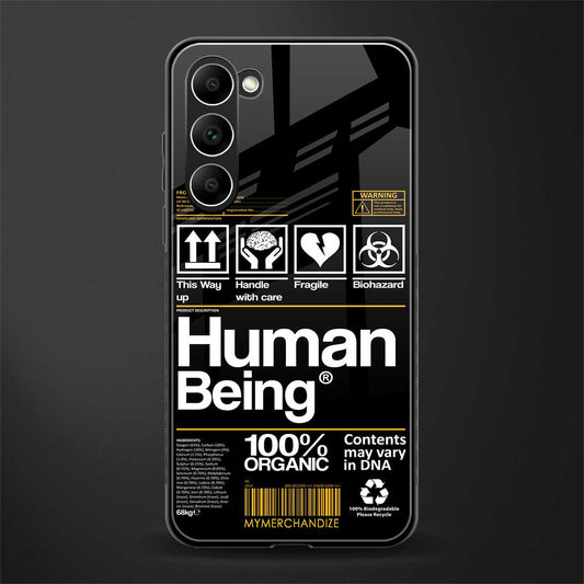 human being label glass case for phone case | glass case for samsung galaxy s23