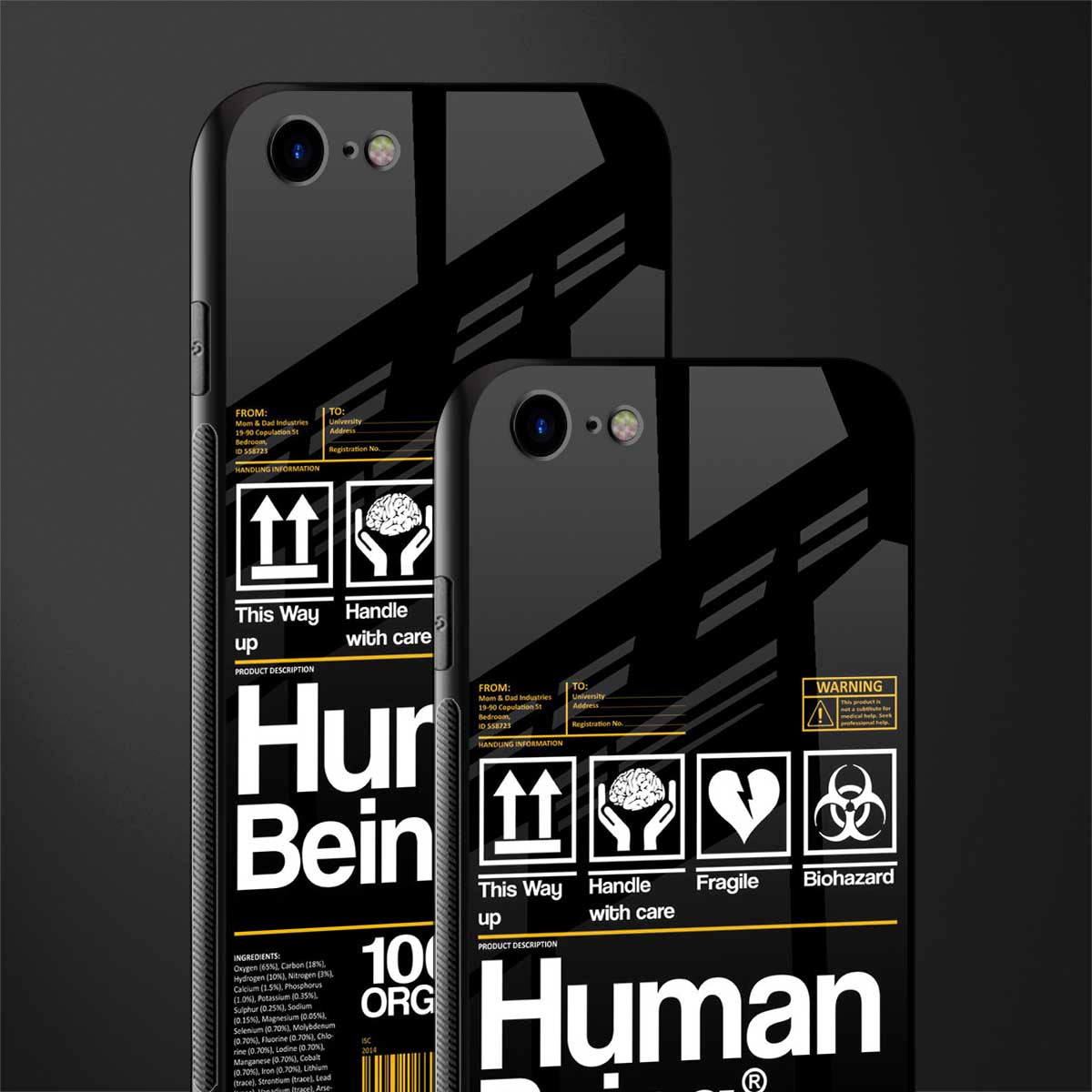 human being label phone cover for iphone 7
