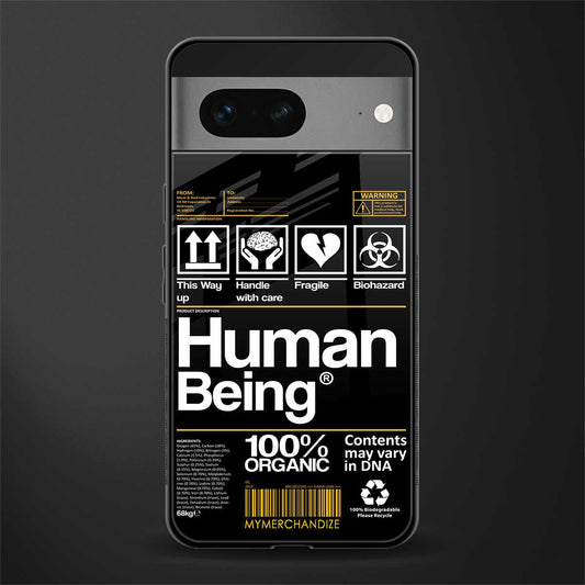 human being label back phone cover | glass case for google pixel 7