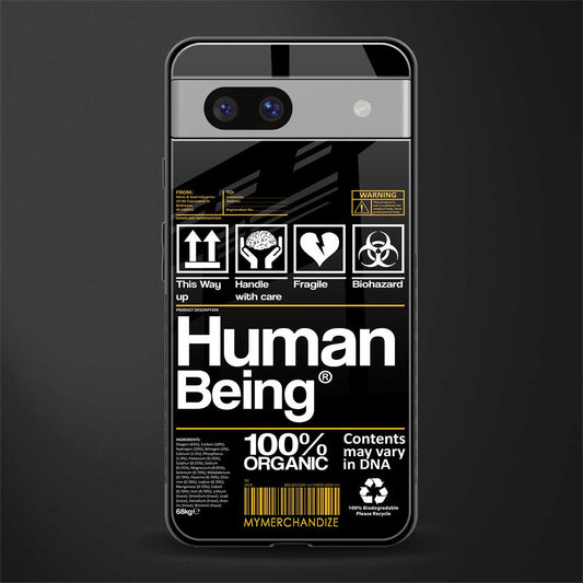 human being label back phone cover | glass case for Google Pixel 7A