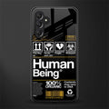 human being label back phone cover | glass case for samsun galaxy a24 4g