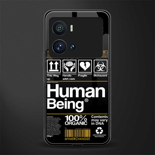 human being label back phone cover | glass case for iQOO 9 Pro