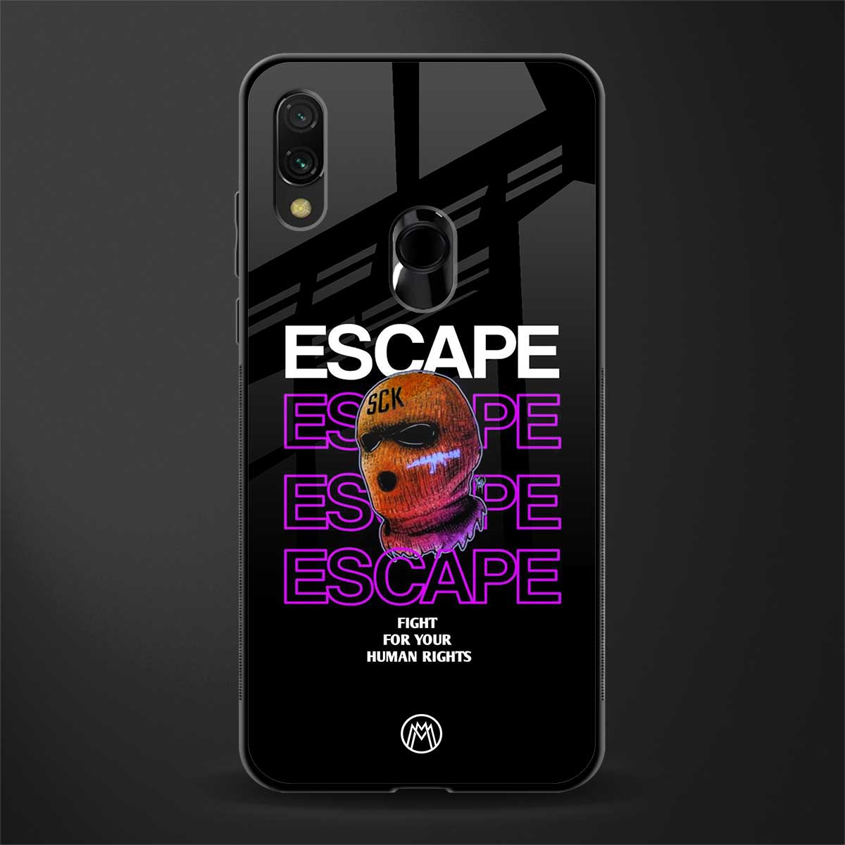 human rights glass case for redmi note 7