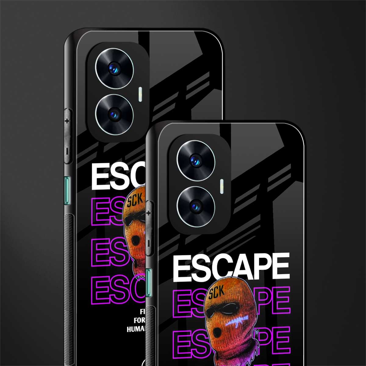 human rights back phone cover | glass case for realme c55