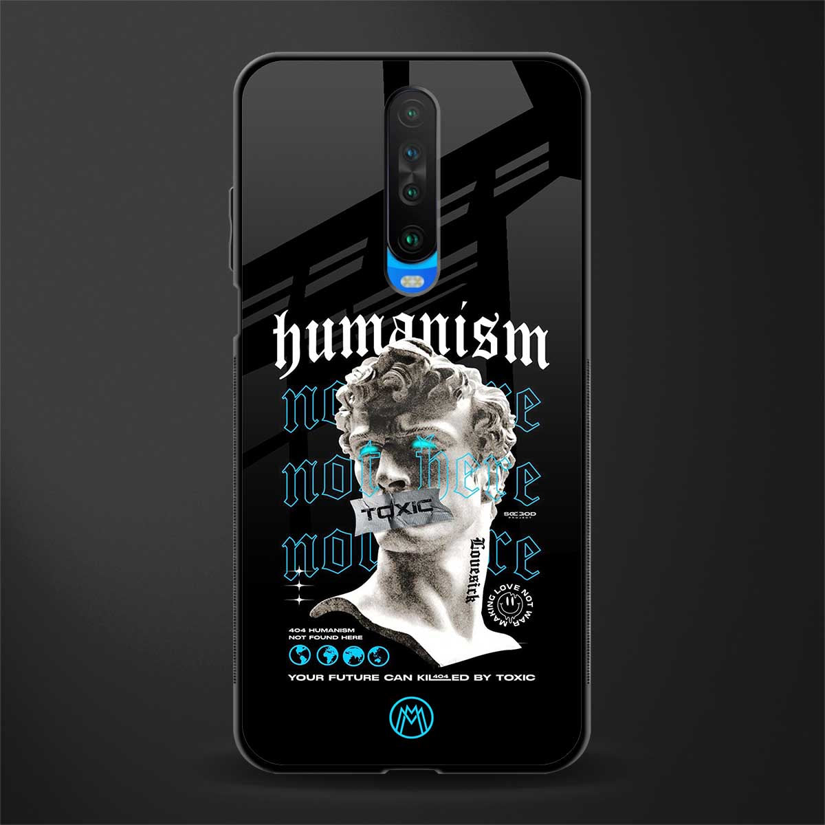 humanism not here glass case for poco x2 image
