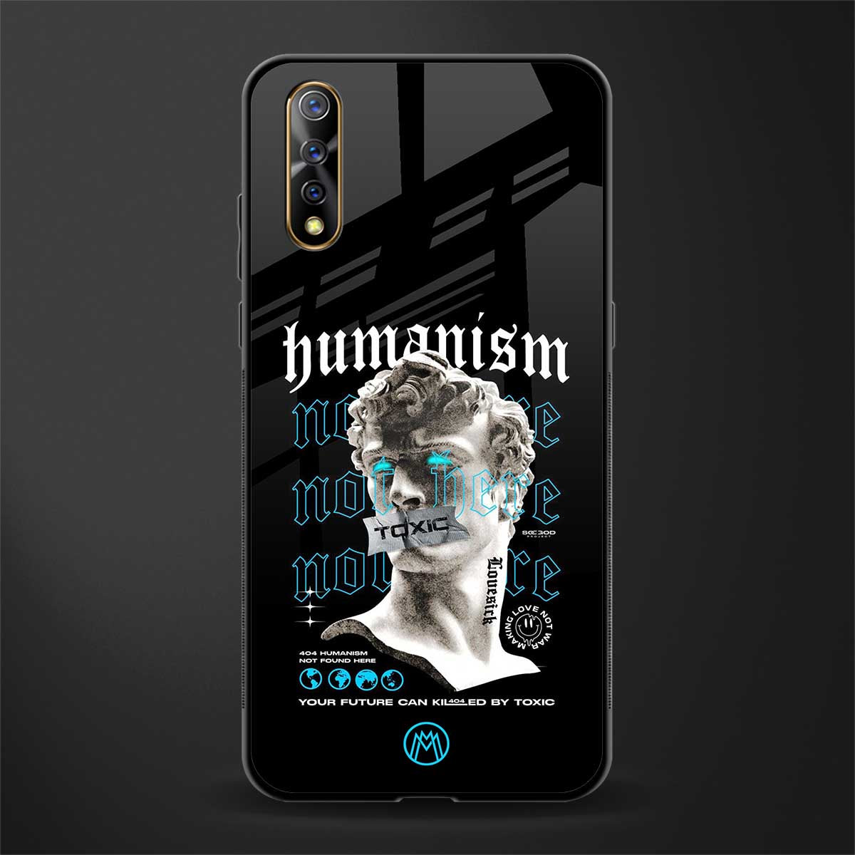 humanism not here glass case for vivo s1 image