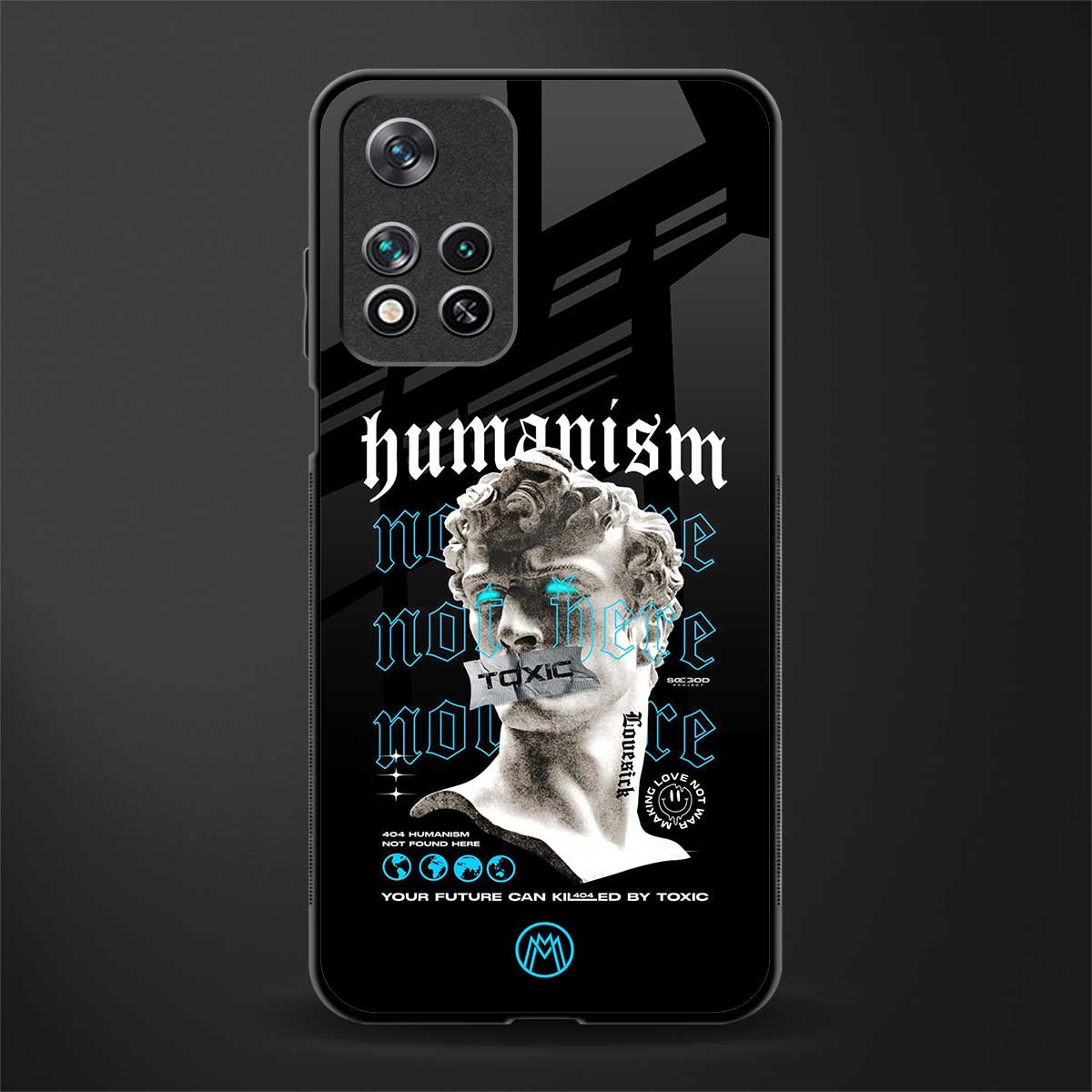 humanism not here glass case for poco m4 pro 5g image
