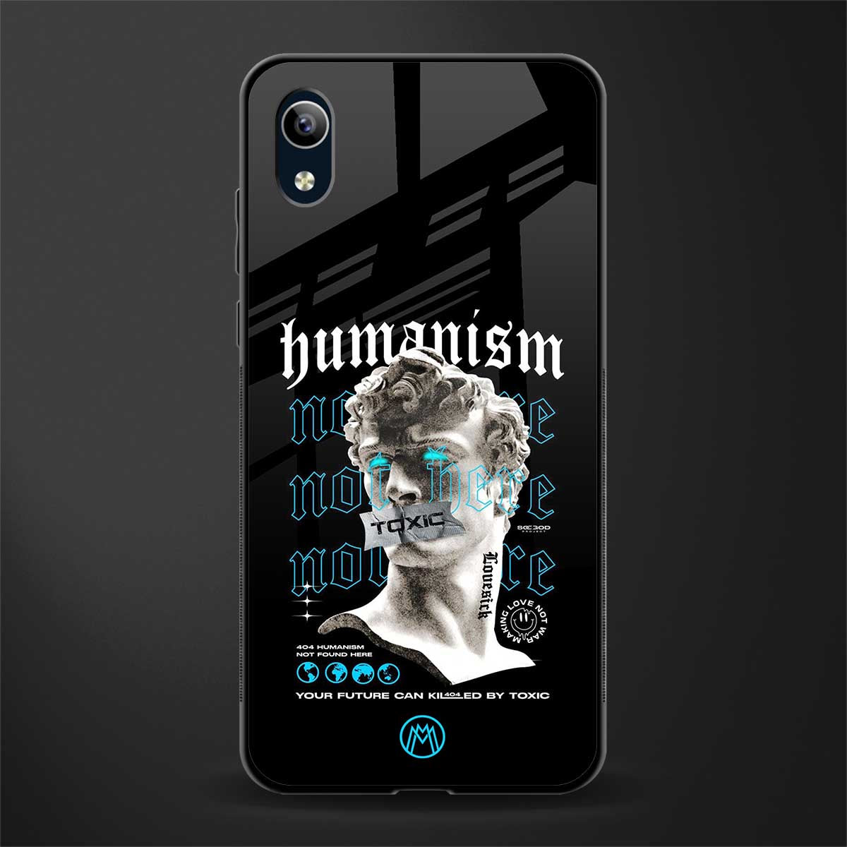 humanism not here glass case for vivo y91i image
