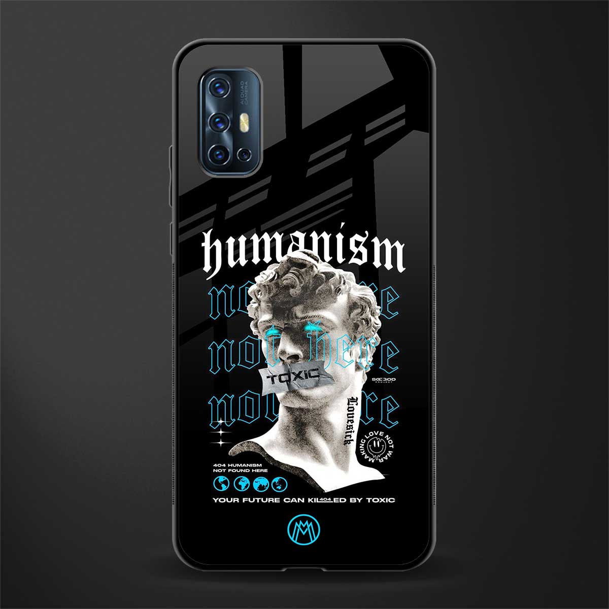 humanism not here glass case for vivo v17 image