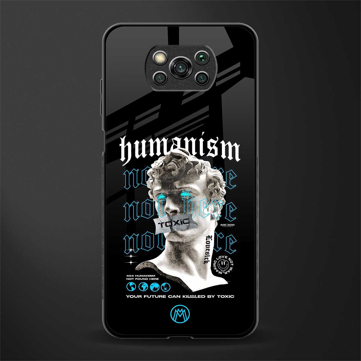 humanism not here glass case for poco x3 pro image