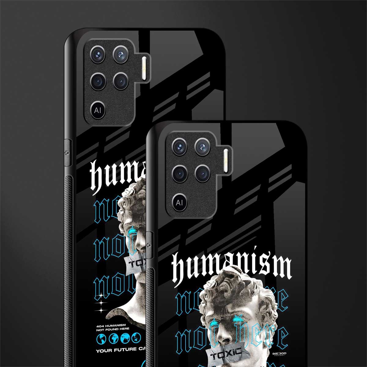 humanism not here glass case for oppo f19 pro image-2