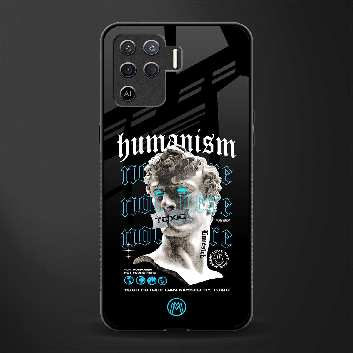 humanism not here glass case for oppo f19 pro image