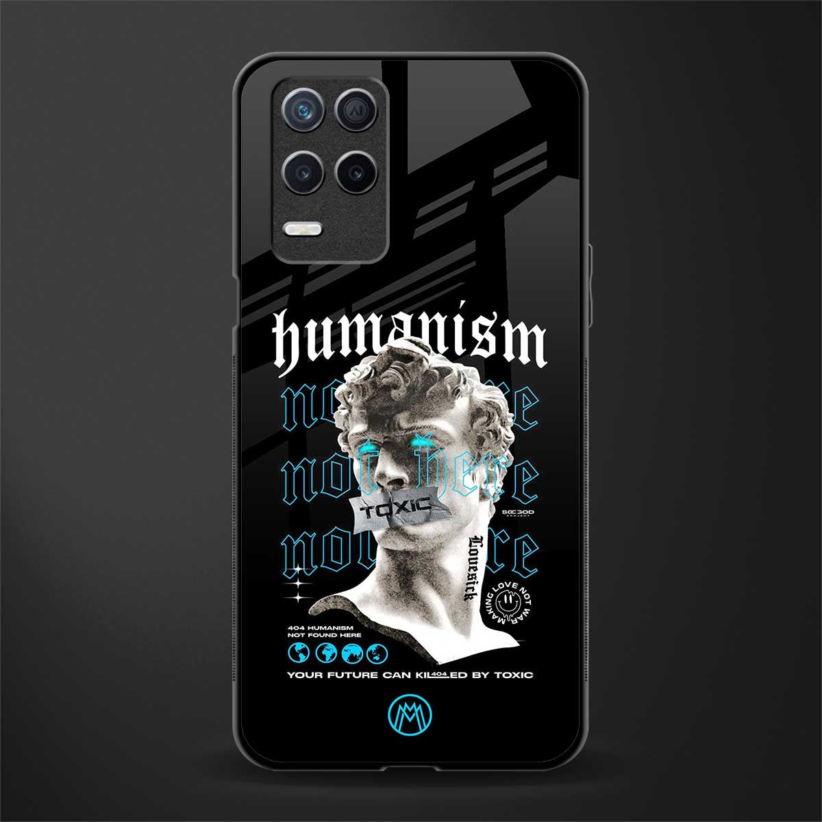 humanism not here glass case for realme 8 5g image