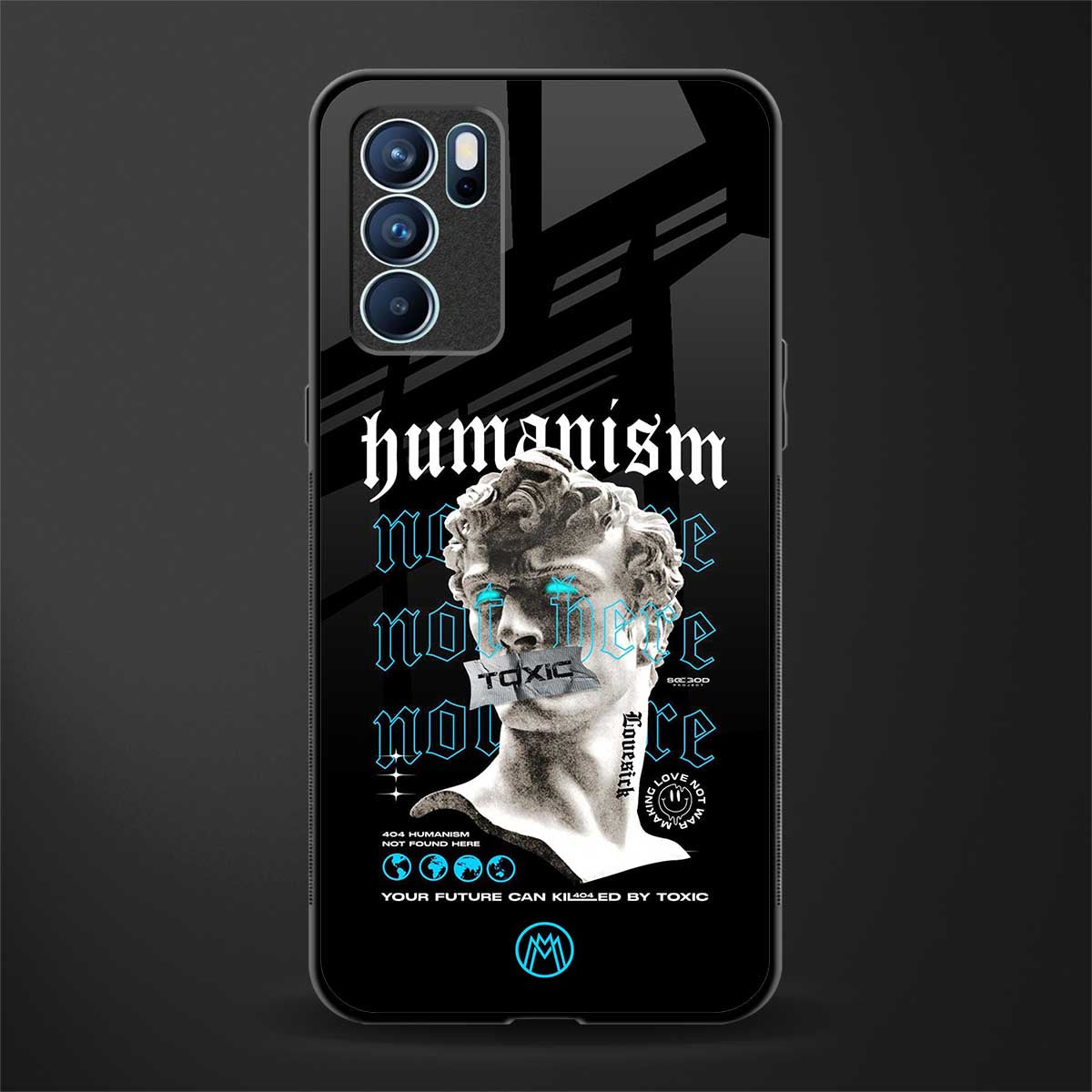 humanism not here glass case for oppo reno6 pro 5g image