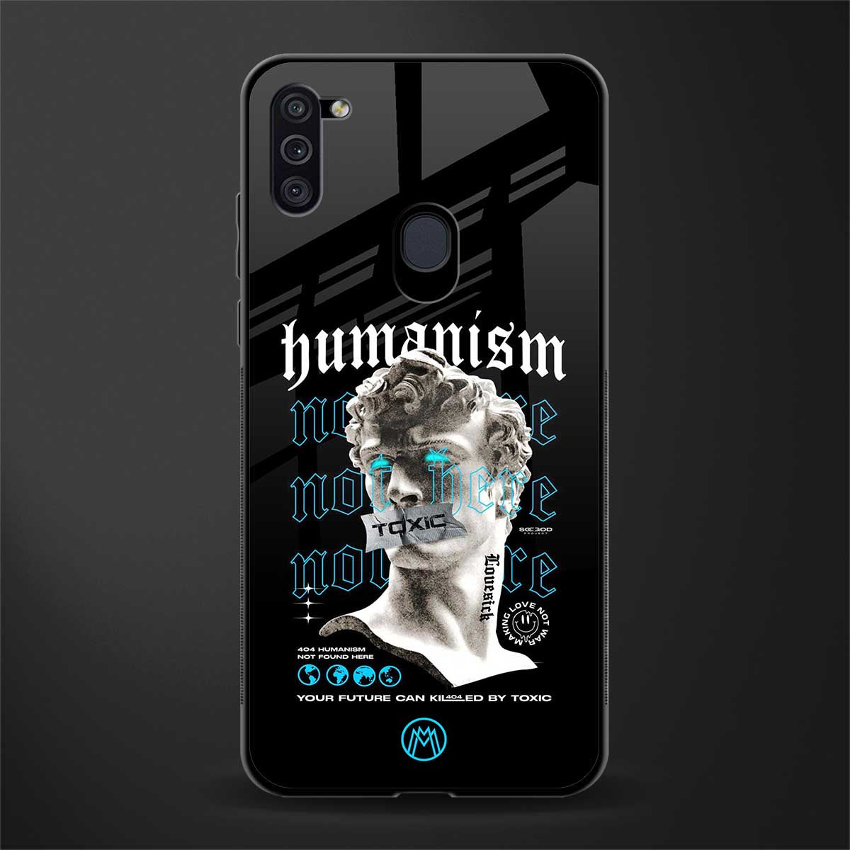 humanism not here glass case for samsung a11 image