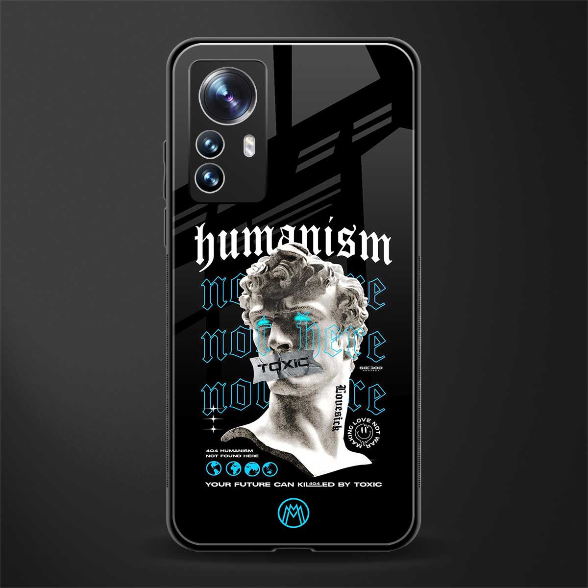 humanism not here back phone cover | glass case for xiaomi 12 pro