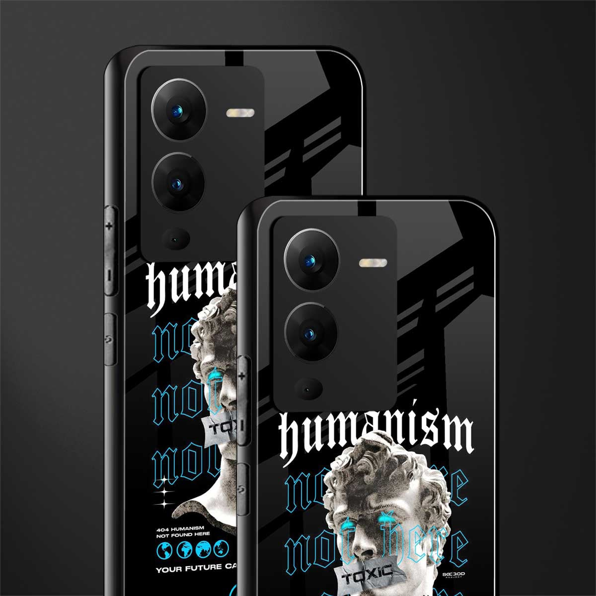 humanism not here back phone cover | glass case for vivo v25 pro 5g
