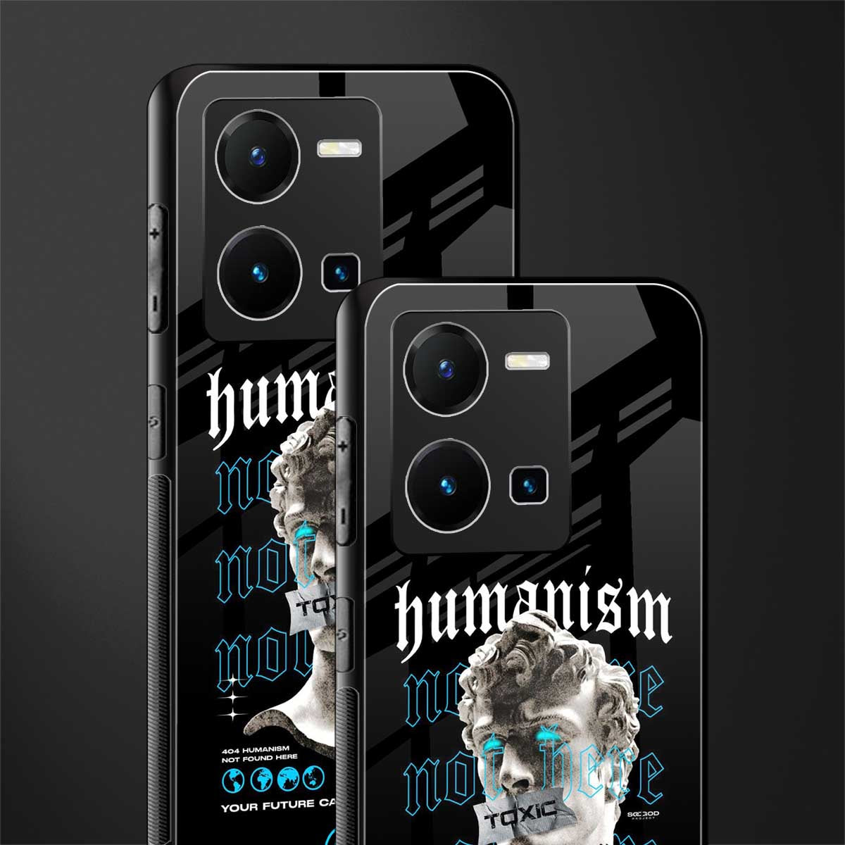 humanism not here back phone cover | glass case for vivo y35 4g