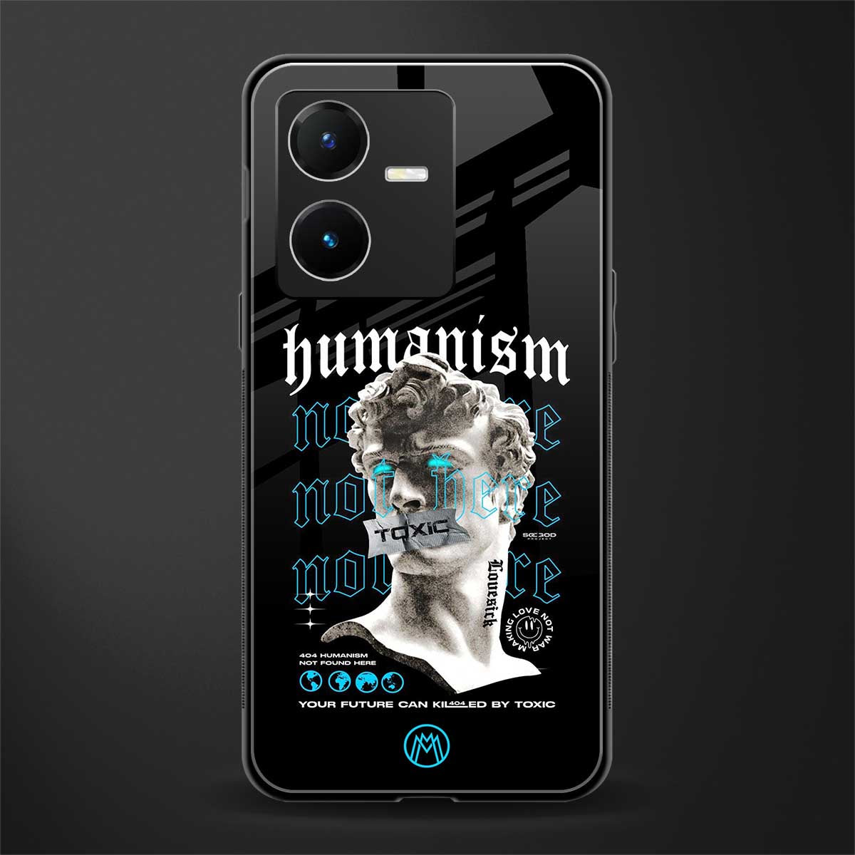 humanism not here back phone cover | glass case for vivo y22
