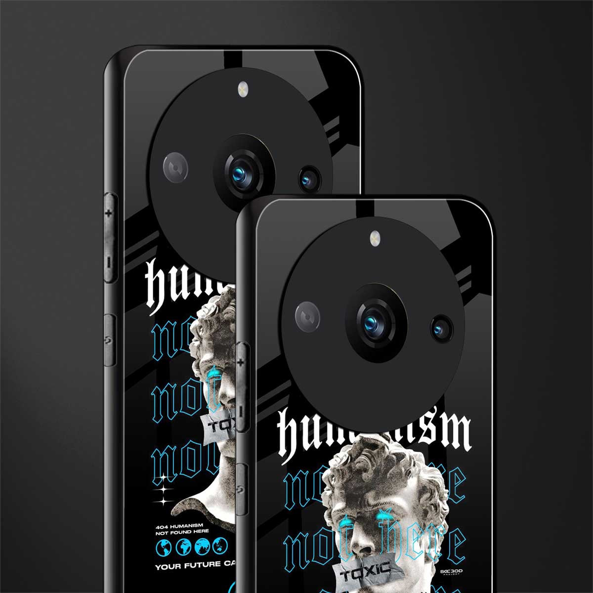 humanism not here back phone cover | glass case for realme 11 pro 5g
