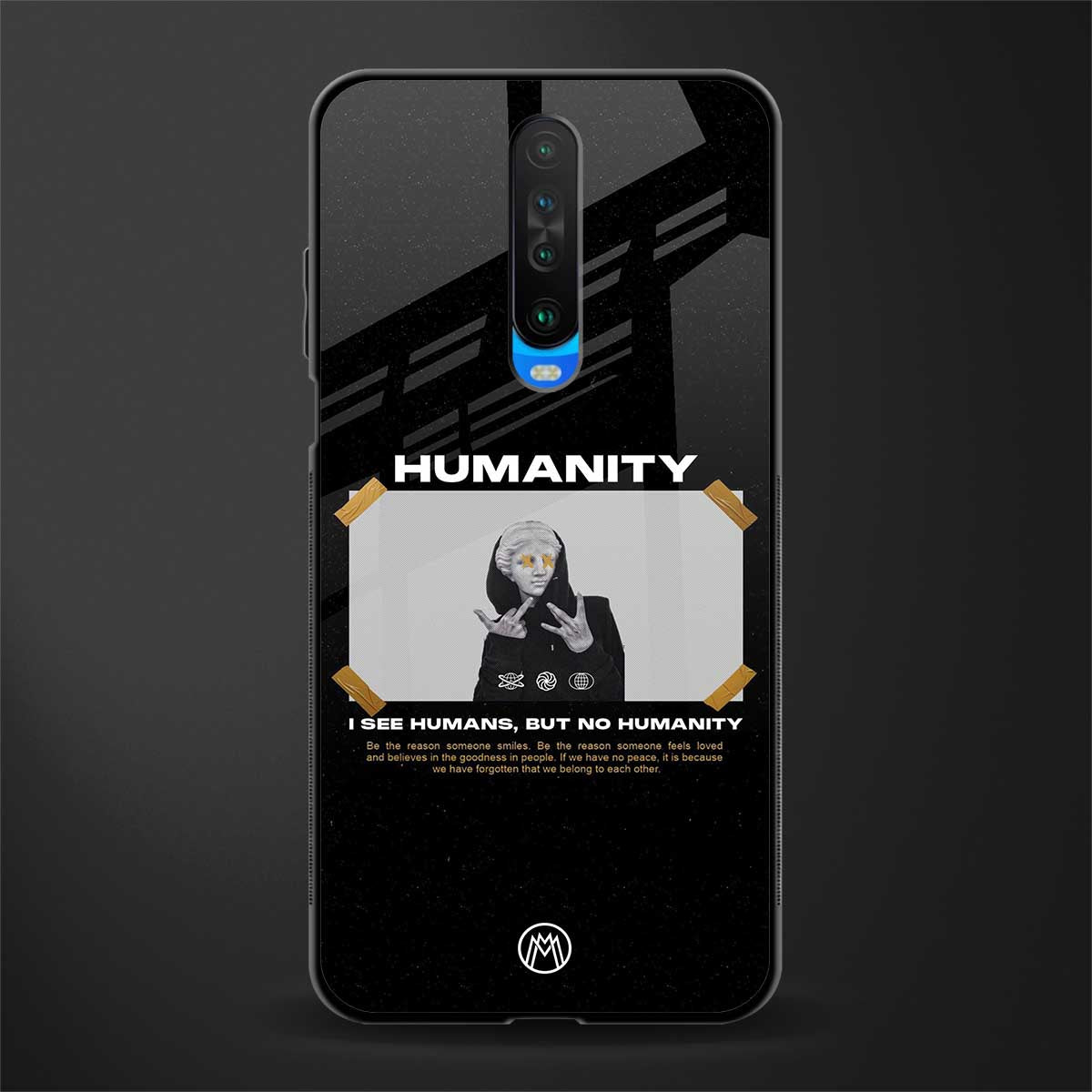 humans but no humanity glass case for poco x2 image
