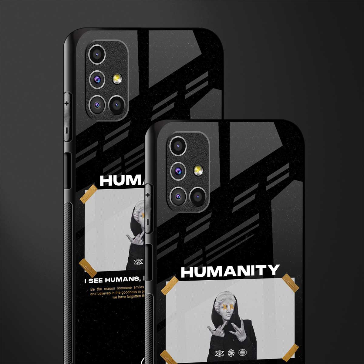 humans but no humanity glass case for samsung galaxy m31s image-2