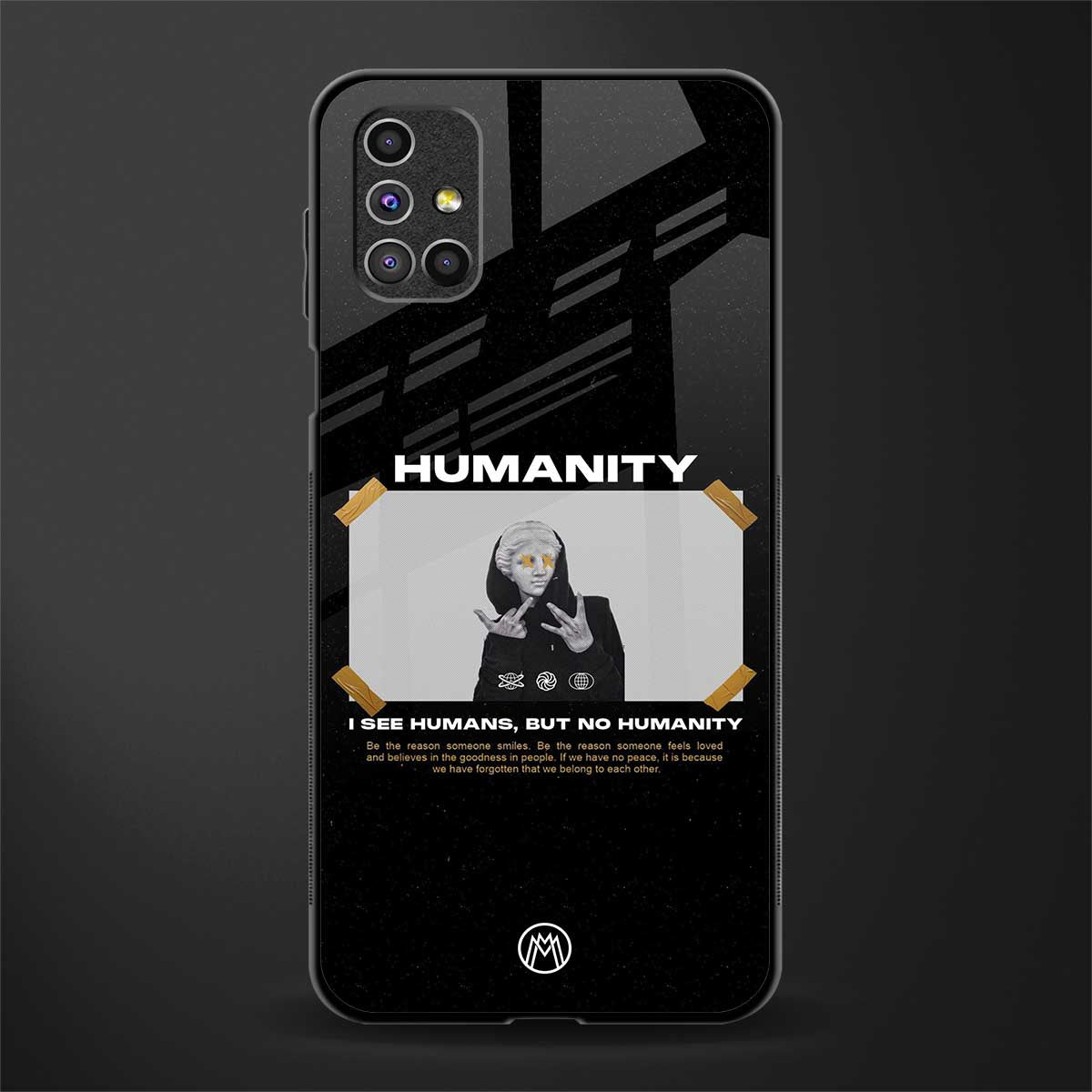 humans but no humanity glass case for samsung galaxy m31s image