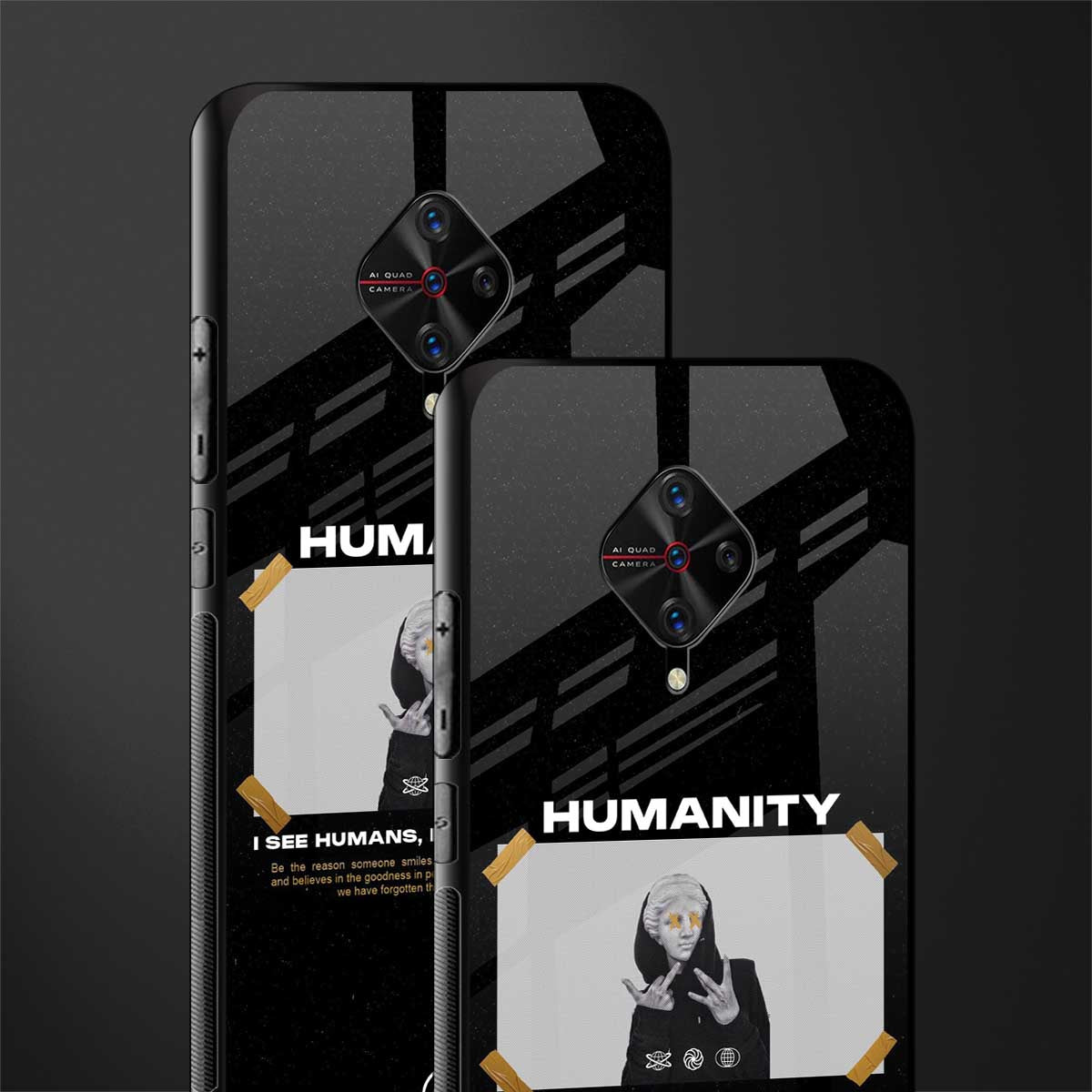 humans but no humanity glass case for vivo s1 pro image-2