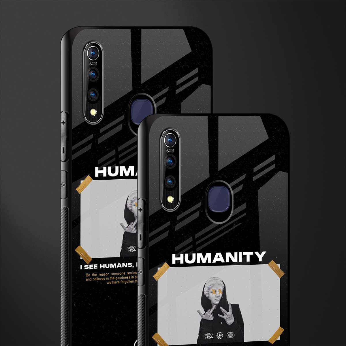 humans but no humanity glass case for vivo z1 pro image-2