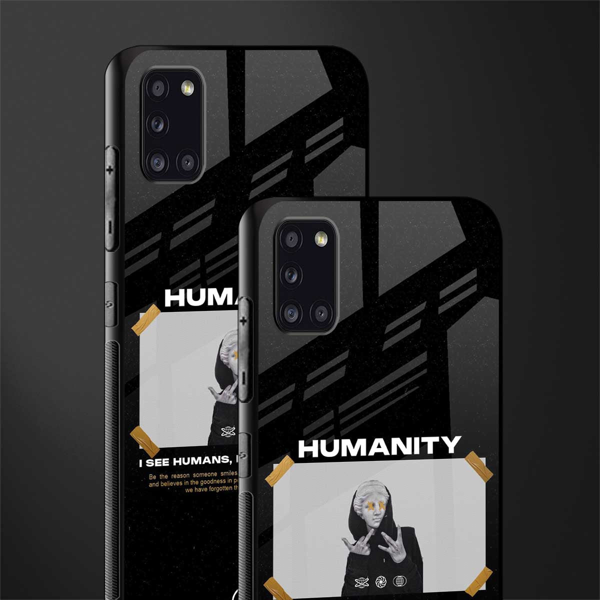 humans but no humanity glass case for samsung galaxy a31 image-2