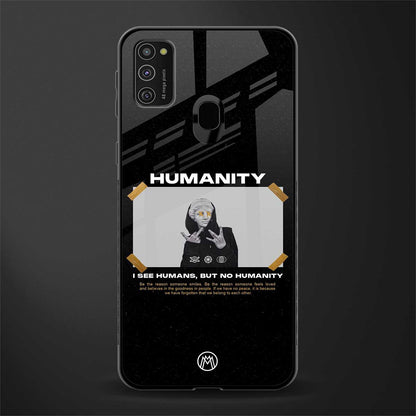 humans but no humanity glass case for samsung galaxy m21 image