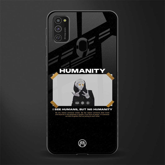 humans but no humanity glass case for samsung galaxy m21 image