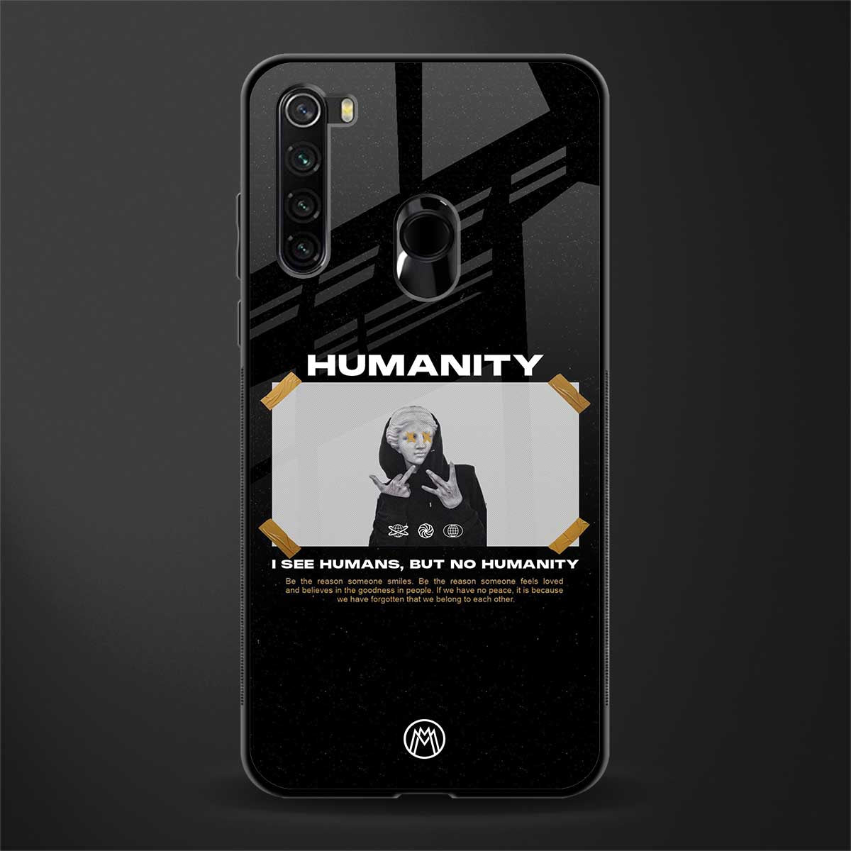 humans but no humanity glass case for redmi note 8 image