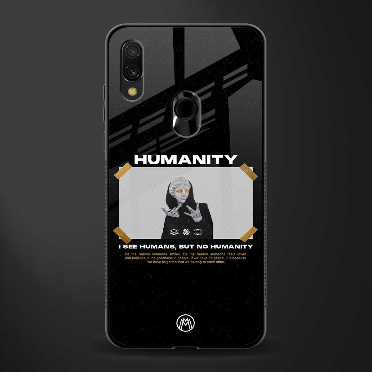 humans but no humanity glass case for redmi note 7 image