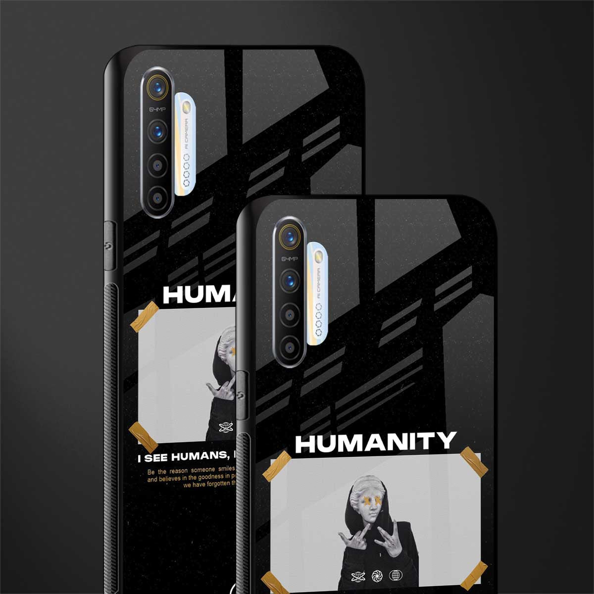 humans but no humanity glass case for realme xt image-2
