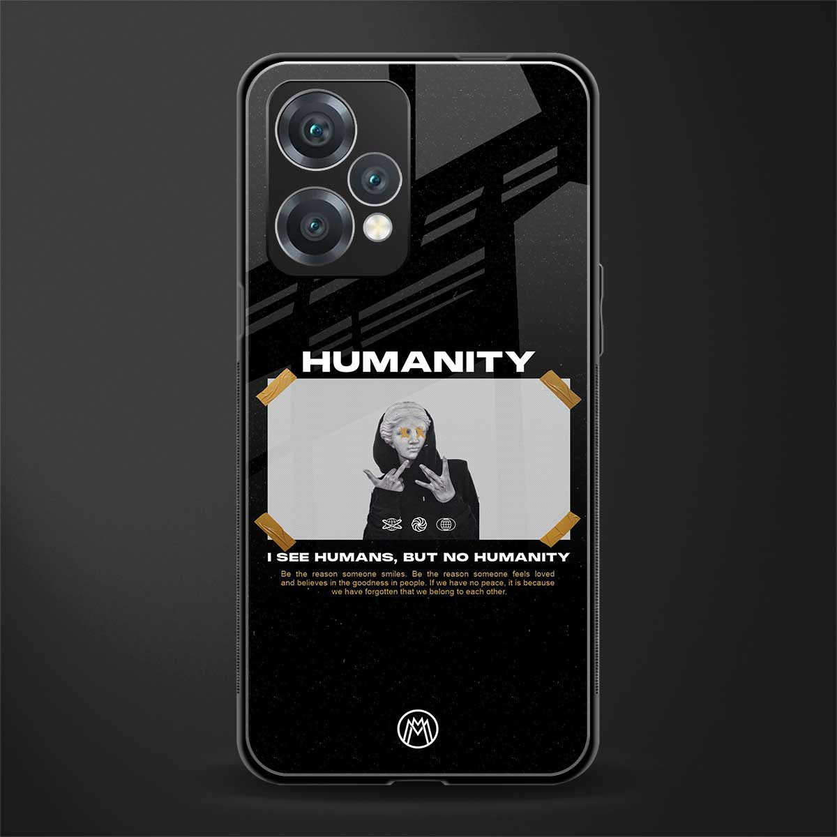 humans but no humanity back phone cover | glass case for realme 9 pro 5g